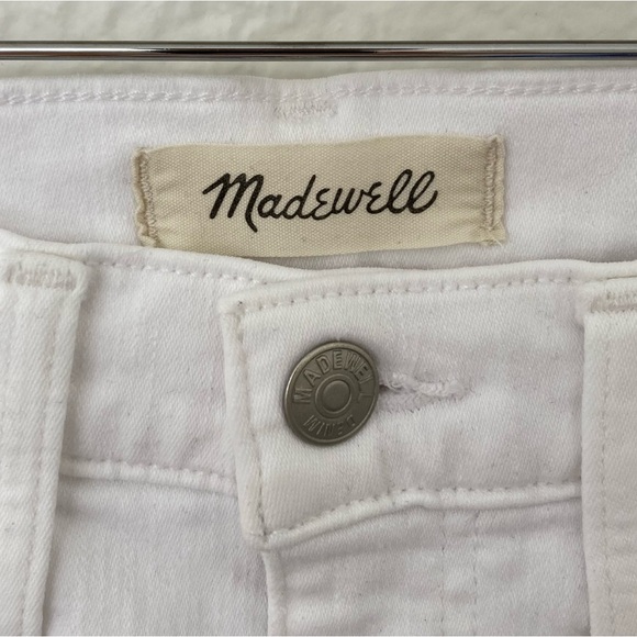 Madewell 10” High Rise Skinny White Denim Jeans, Size 26 - Picture 4 of 7
